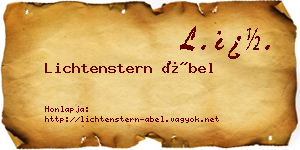 Lichtenstern Ábel névjegykártya