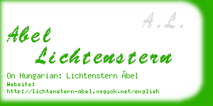 abel lichtenstern business card