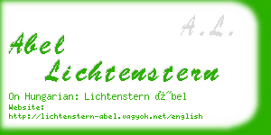 abel lichtenstern business card